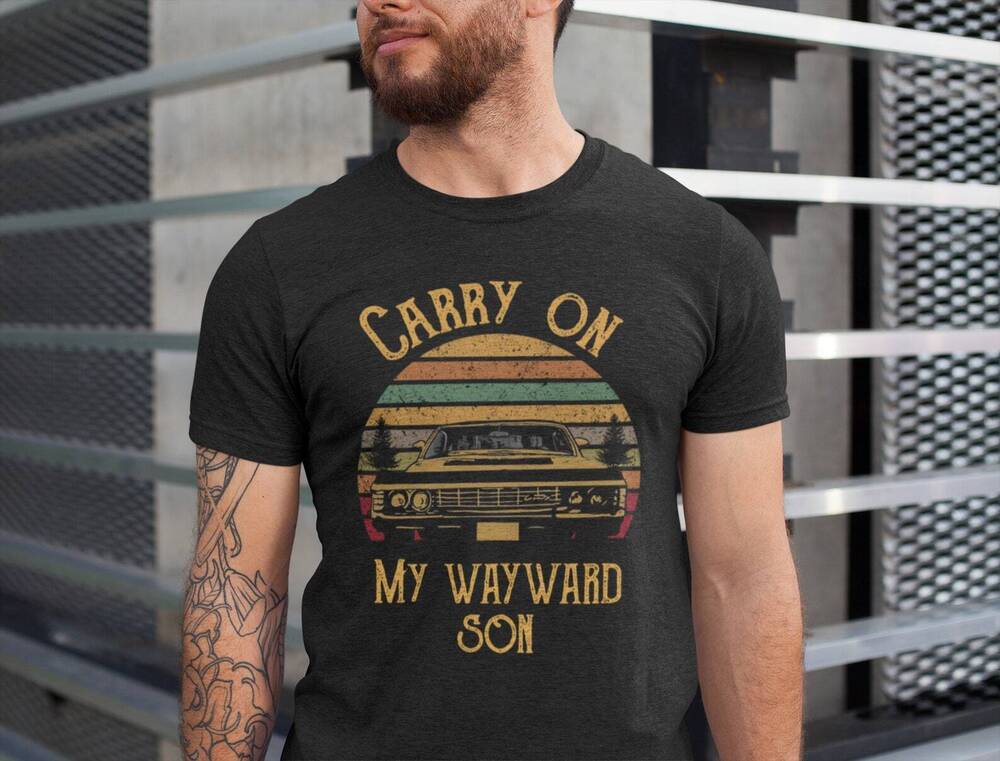 Carry On My Wayward Son Supernatural T Shirt